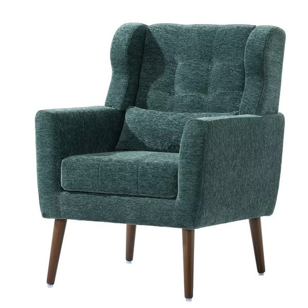 Upholstered Foam Accent Chair with Chenille Fabric Armchair - 37.6