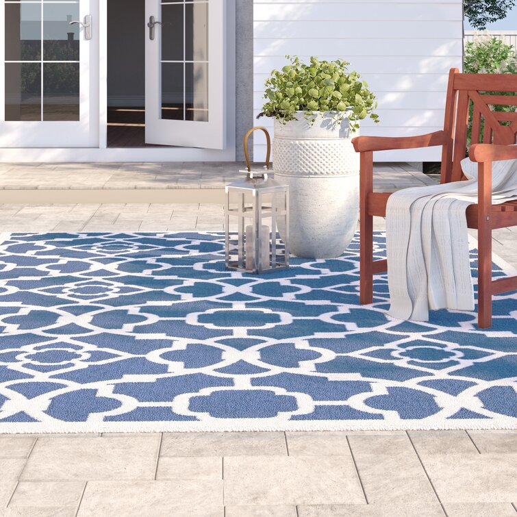 Ariene Navy Blue Indoor/Outdoor Rug