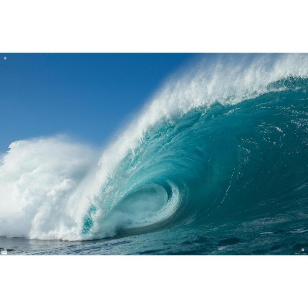 Trends International Surfing Rolling Wave Unframed Wall Poster Prints