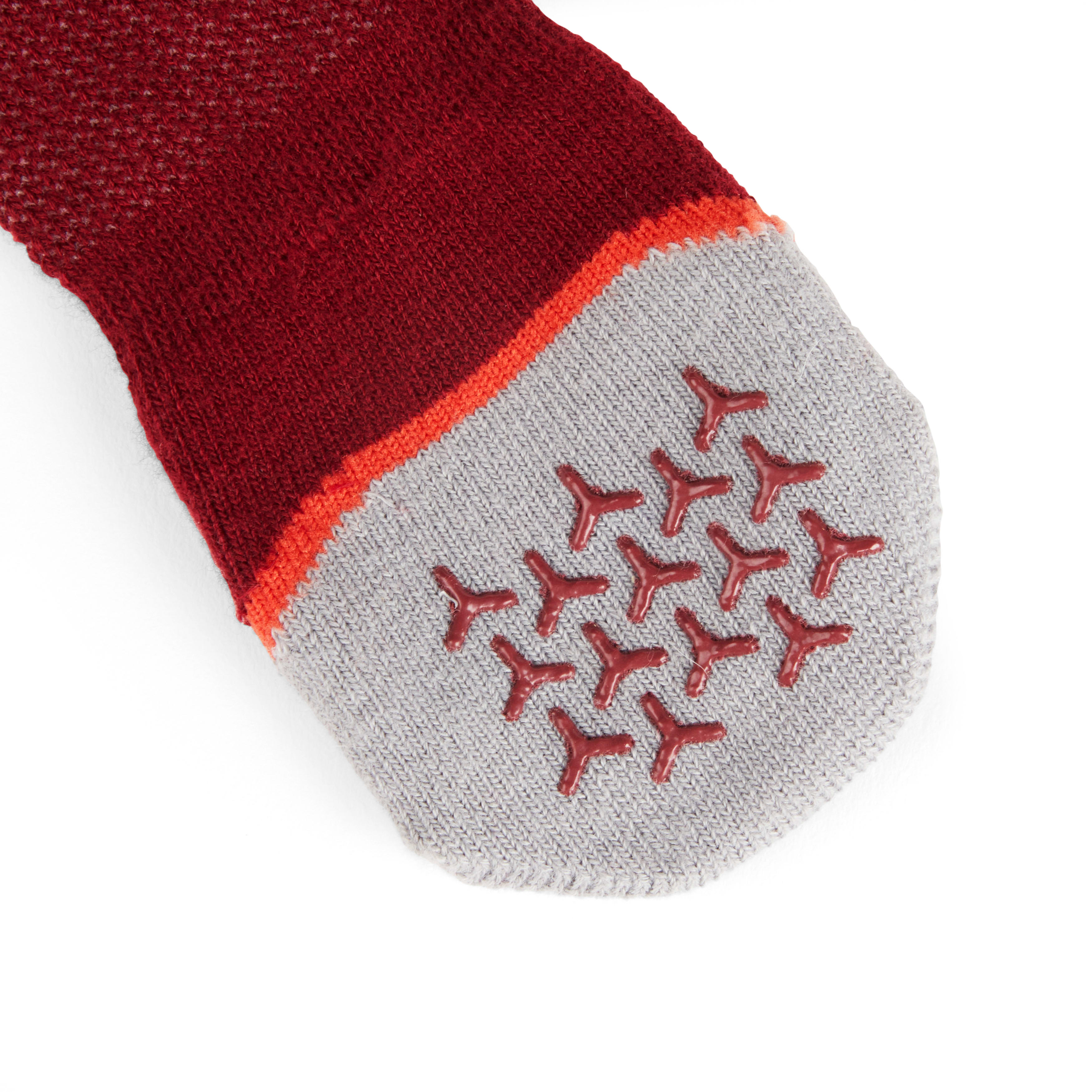 REDDY Burgundy Seamless Boot Sock for Dogs， X-Small/Small