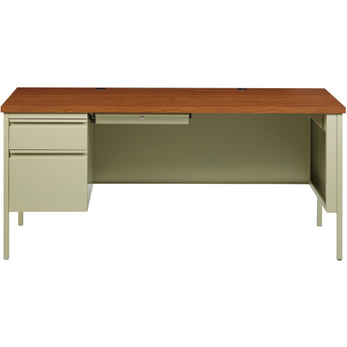 Lorell Fortress Series Left-Pedestal Desk (60917)