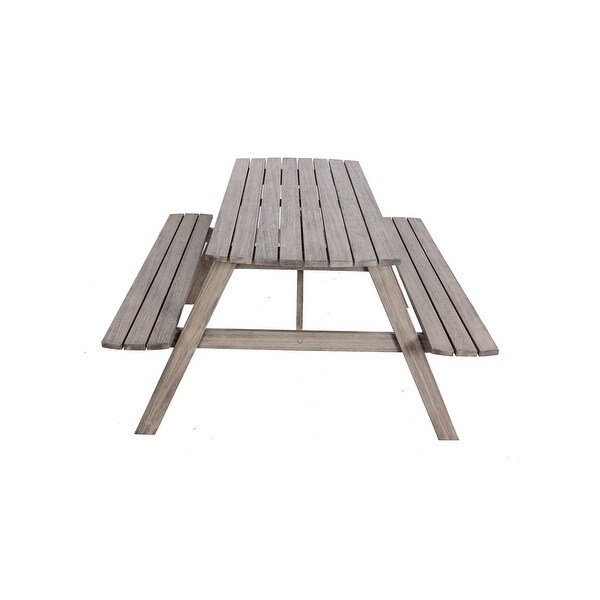 Wood Rectangular Outdoor Picnic Table