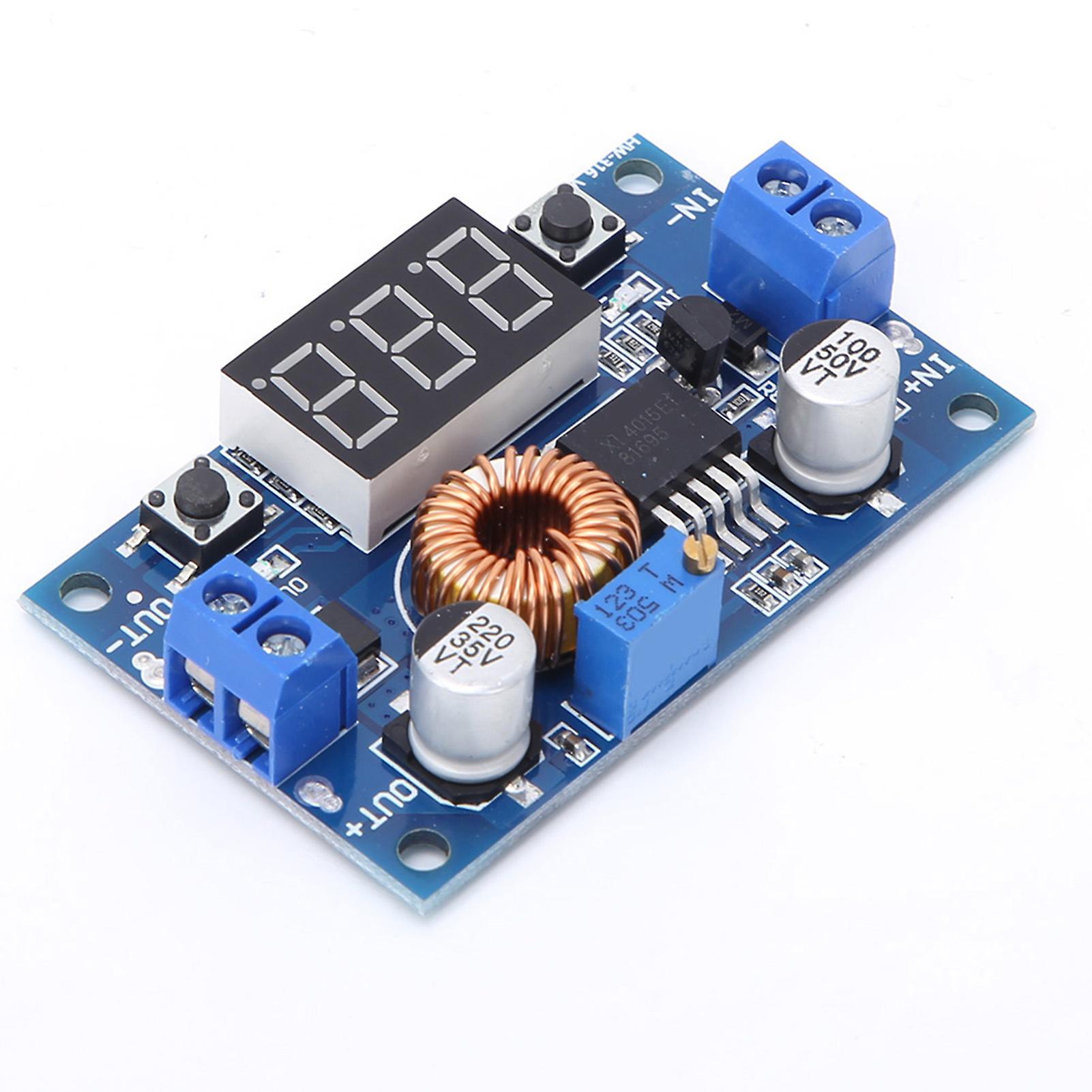 Xl4015 Module High Conversion Efficiency Adjustable Dcdc Buck With Voltage Meter Display 75w