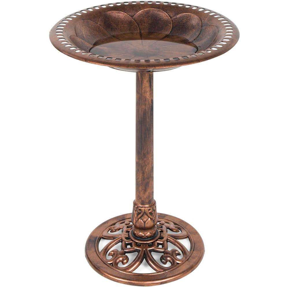 Best Choice Products Pedestal Copper Birdbath SKY4606