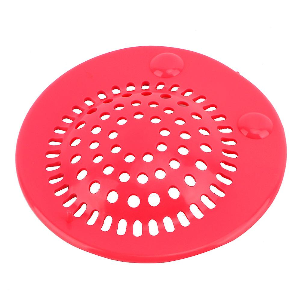 5pcs Bathroom Kitchen Silicone Floor Drain Covers Filter Sink Strainer (rose Red)