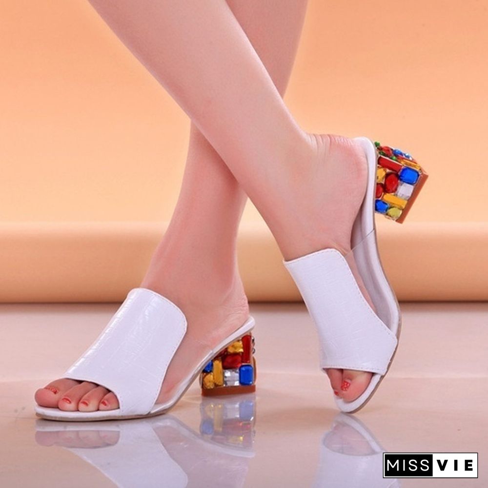 Summer New European and American Fashion Shoes with Breathable Sandals Diamond In The Rough with Sandals and Slippers