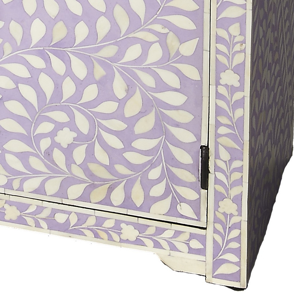 Vivienne Lavender Bone Inlay Console Chest   Mediterranean   Accent Chests And Cabinets   by UStradeENT LLC  Houzz