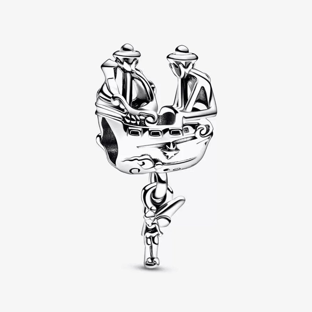 PANDORA  Disney Tinker Bell & Captain Hook’s Pirate Ship Charm