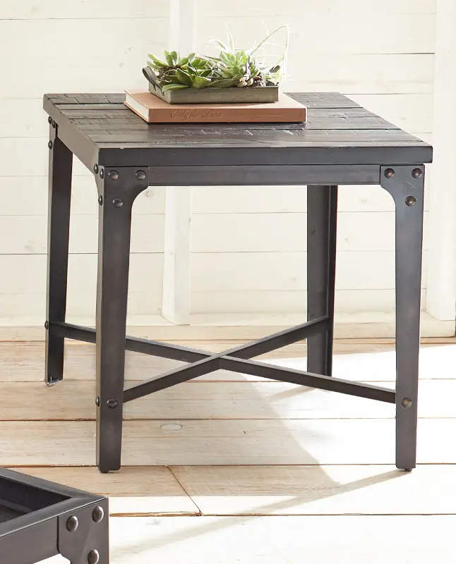 Sherlock Tobacco Brown Barn Wood End Table