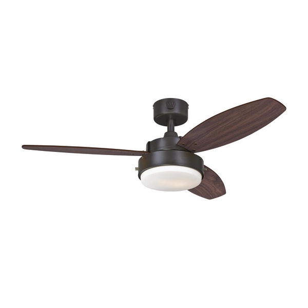 Westinghouse Lighting Alloy 3-Blade Indoor Ceiling Fan with LED Light Fixture and Opal Frosted Glass Shopping - The Best Deals on Ceiling Fans | 39655610