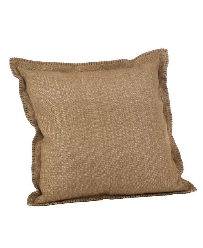 Saro Lifestyle Whip Stitched Flange Decorative Pillow， 20