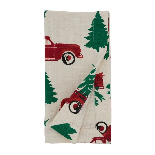 Christmas Truck Design Table Napkins (Set of 4)