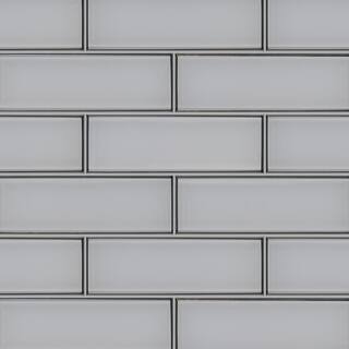 MSI Ice Bevel  4 in. x 12 in. Matte Glass Mosaic Tile (0.3 sq. ft.  each) GL-T-ICEBE412