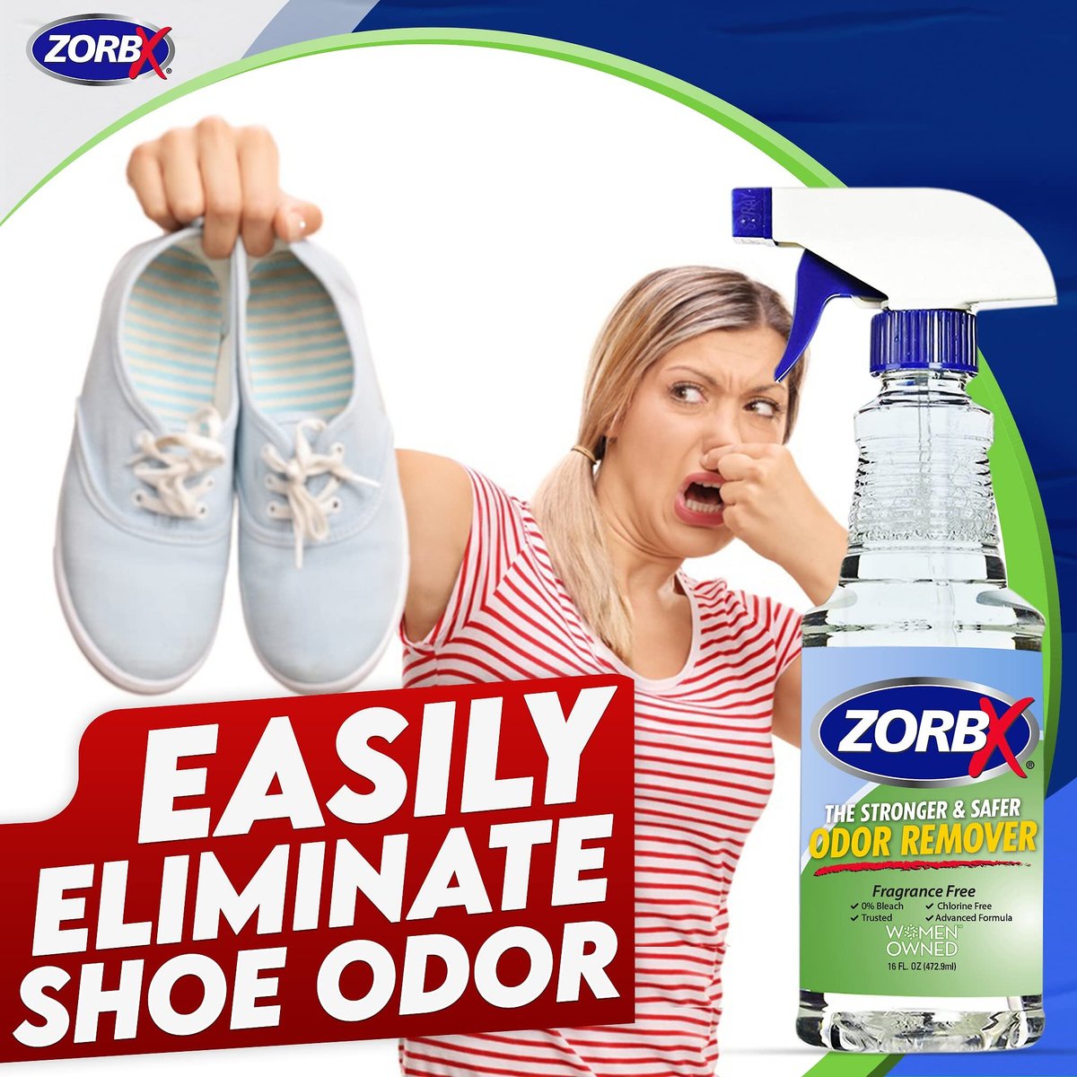 ZORBX Unscented Odor Remover， 16-oz bottle