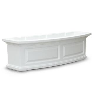 Mayne Nantucket 36 in. x 11.5 in. Self-Watering White Polyethylene Window Box 4830-W