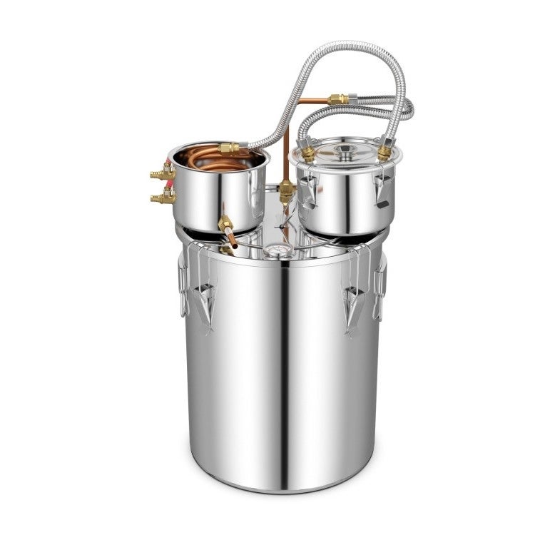 10 Gallon Stainless Steel Alcohol Still Fermenting / Distilling Kit - 15 inches x 16 inches (LxW)