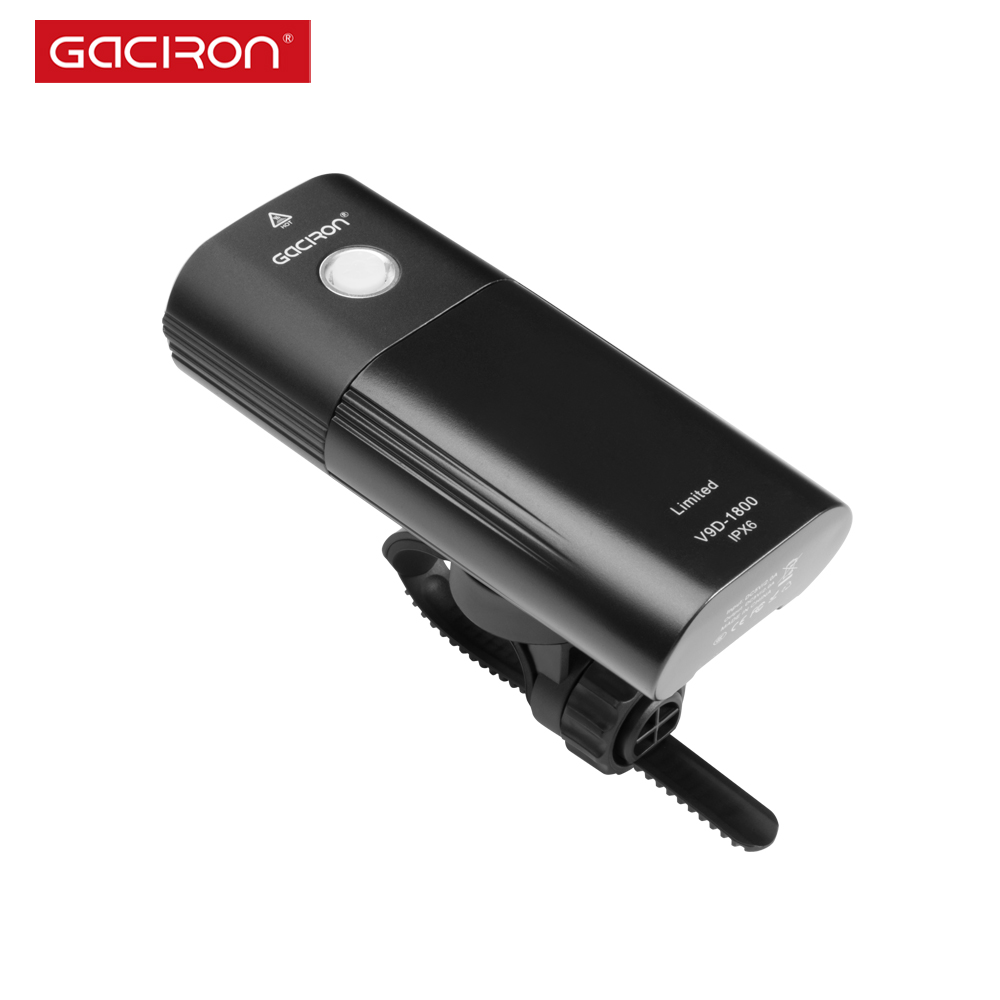 Gaciron 50H Duration 6700mAh Rechargeable   V9D 1800 High Lumens Cree   LED Bike Head Light Cycling Accessories Lamp For Race