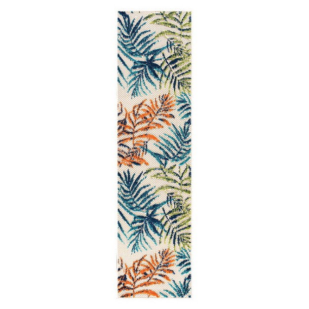 World Rug Gallery Bahama Palm Frond Floral Indoor outdoor Area Rug