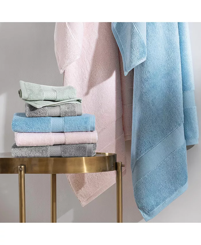 Aston and Arden Aston and Arden Egyptian Cotton Luxury Bathroom Towel Set (6 Pieces: 2 Bath Towels 30x54 2 Hand Towels 16x30 2 Washcloths 13x13) 600GSM Seven Color Options Jacquard Dobby Border