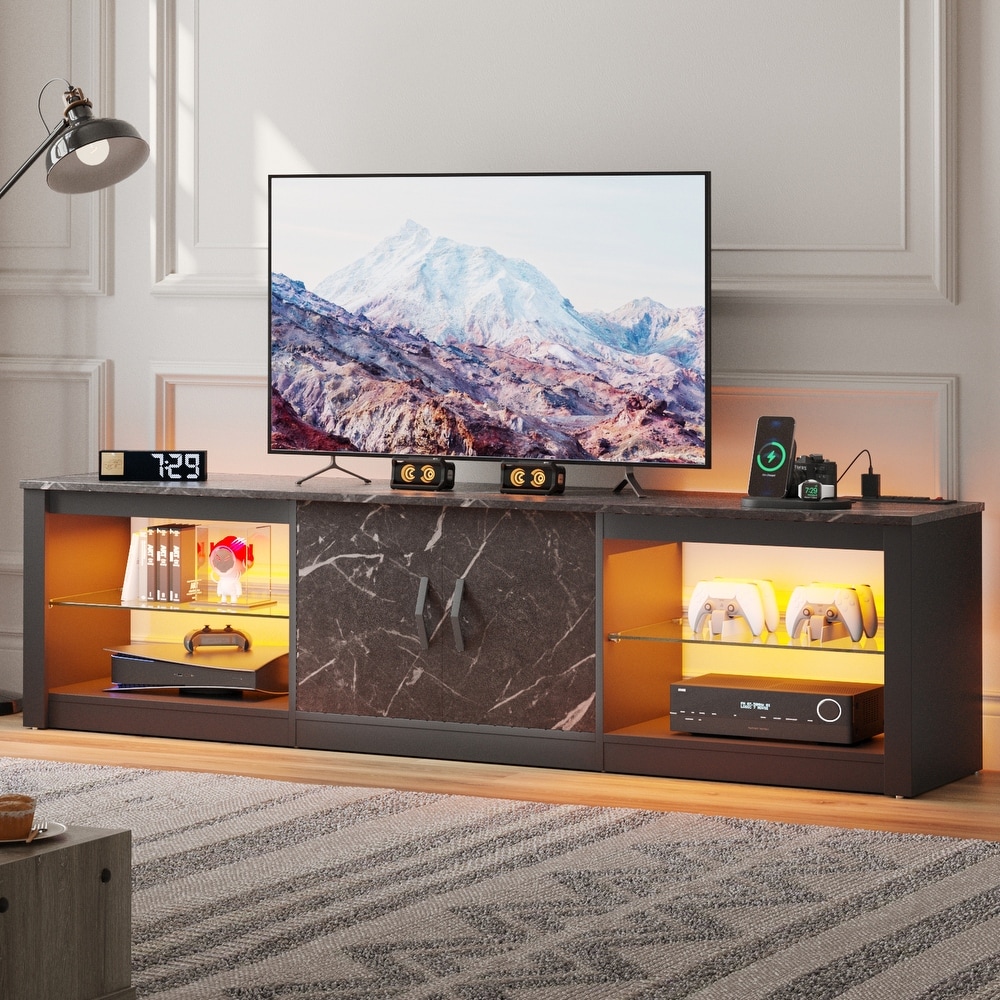 70 inch Modern TV Stand for TVs up to 75 inch with LED   Outlet   70 inch