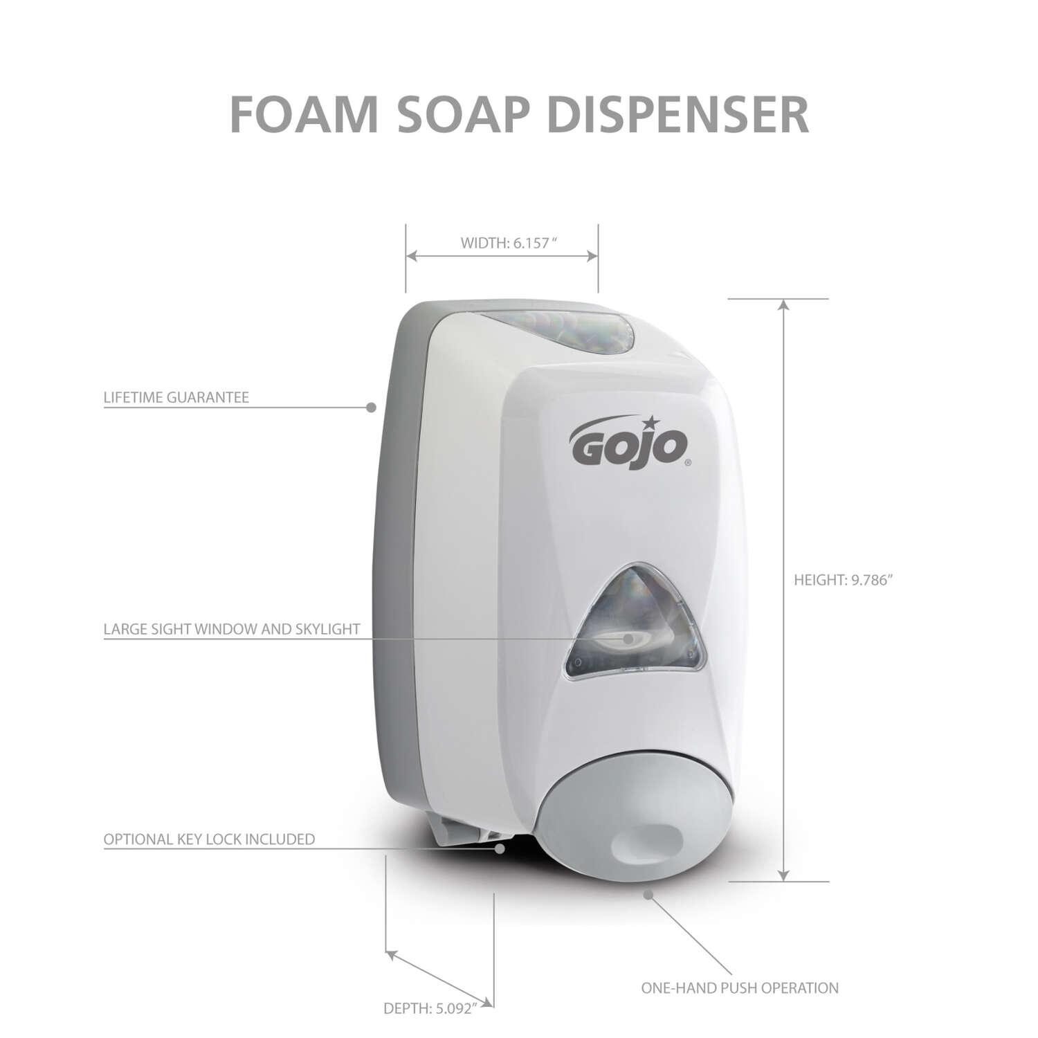 Gojo FMX-12 1250 ml Wall Mount Foam Soap Dispenser