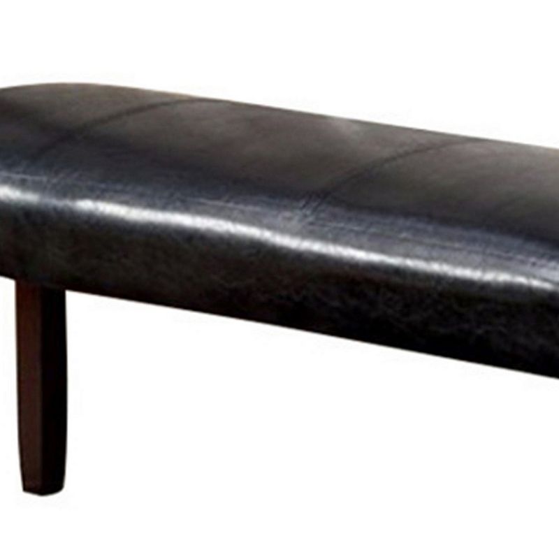 Brent Transitional Bench， Espresso and Dark Cherry