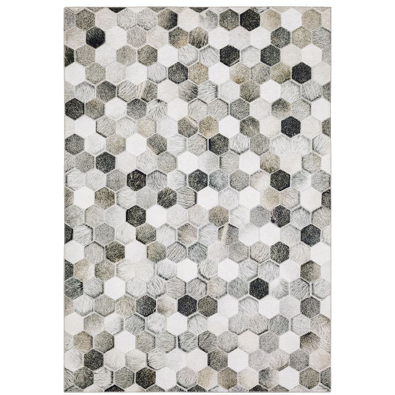 StyleHaven Markus Modern Polygon Faux Hide Area Rug