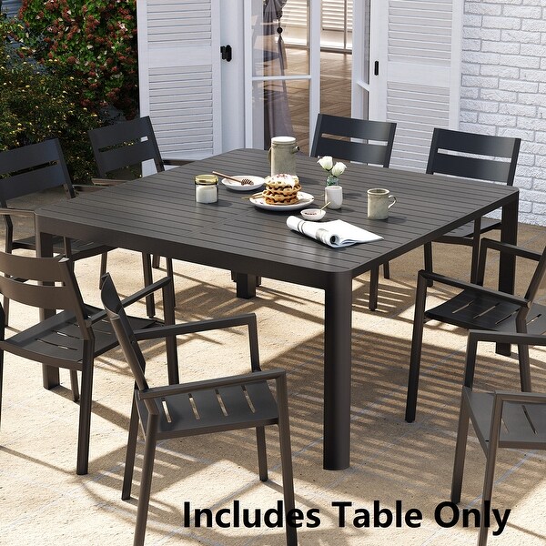 VredHom Outdoor Patio Aluminum Expandable Dining Table