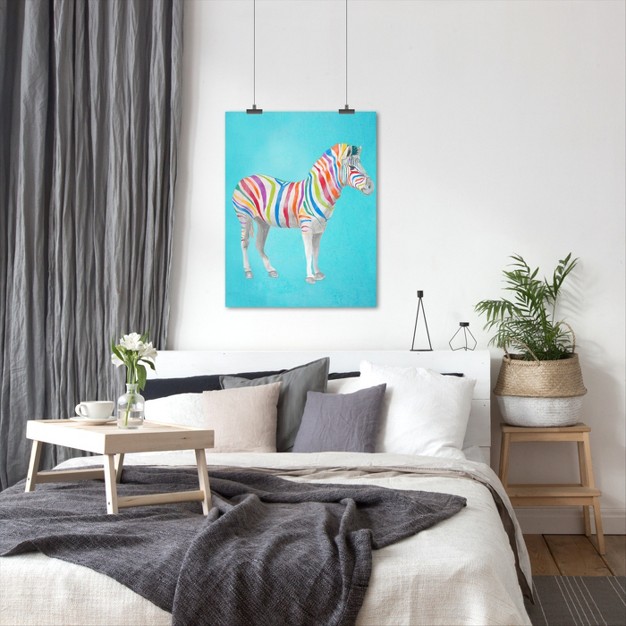 Americanflat Animal Modern Rainbow Zebra By Coco De Paris Poster Art Print