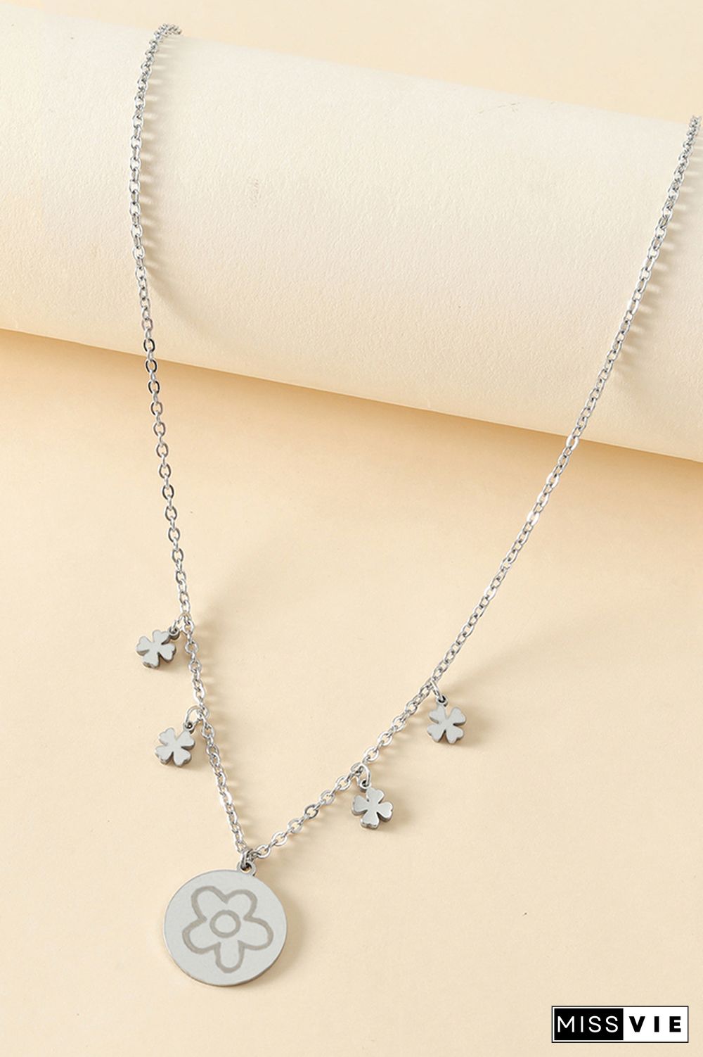 Sunflower Steel Chain Necklace MOQ 3PCs