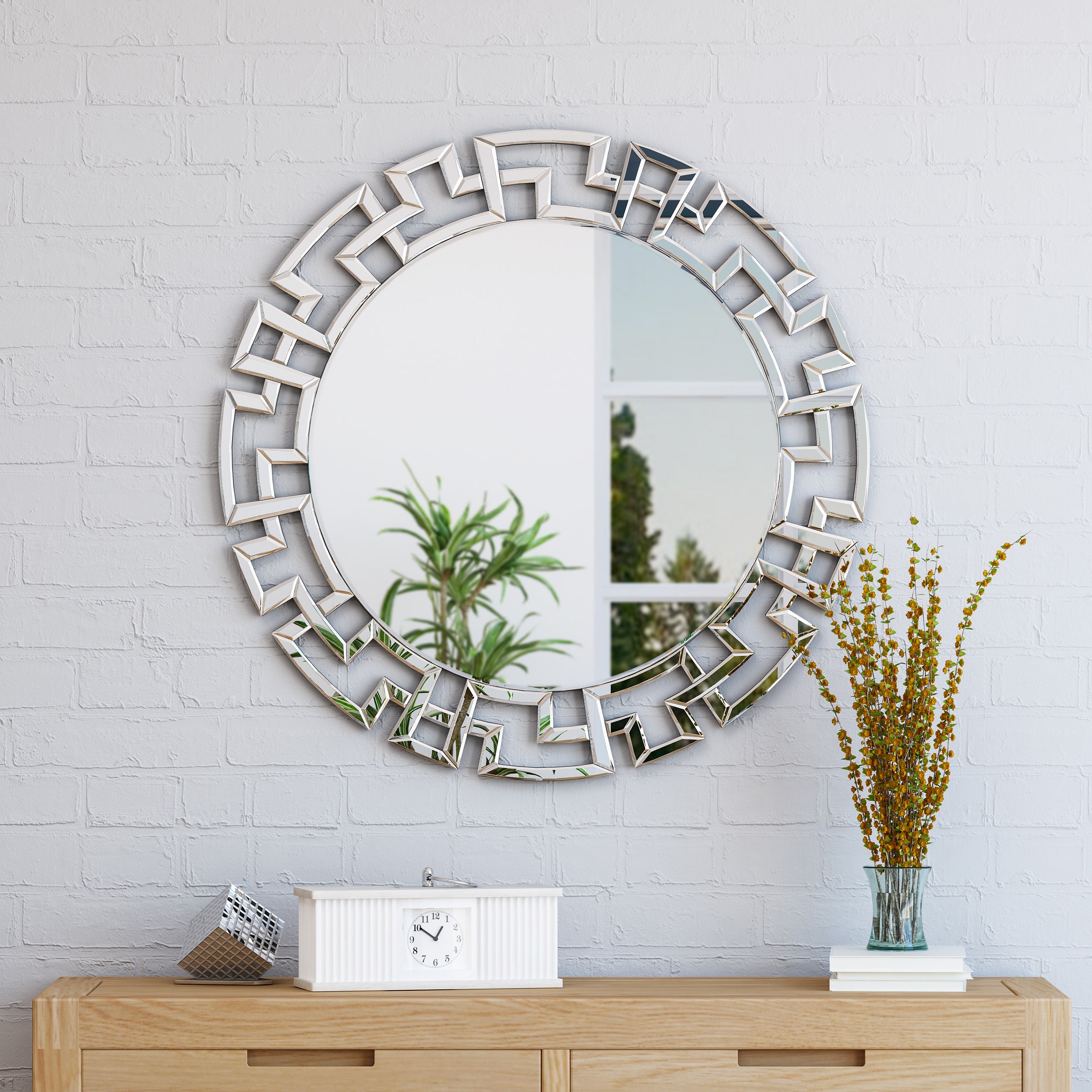 Elijah Glam Circular Wall Mirror