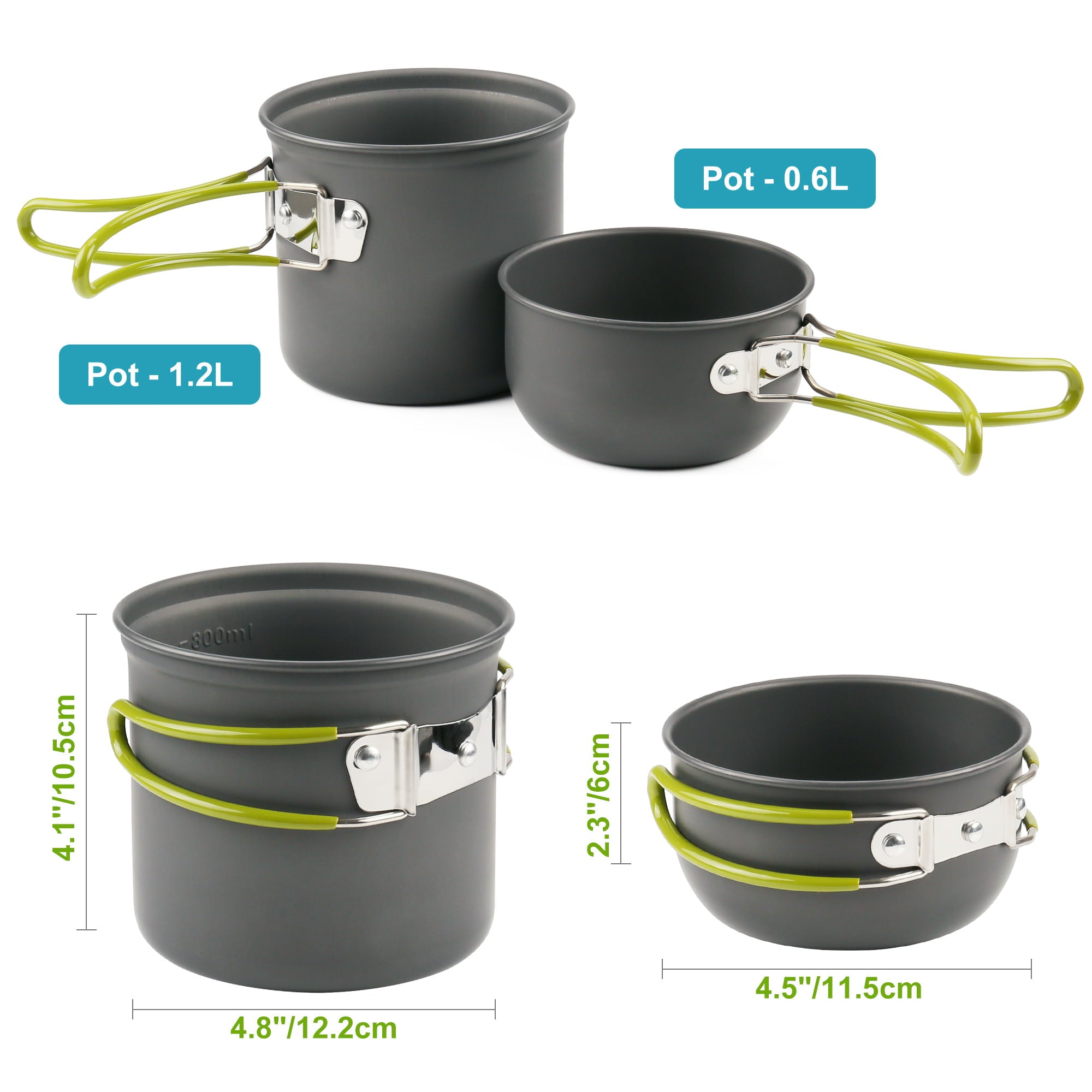 IMAGE 12 Piece Stainless Steel Camping Mess Kit