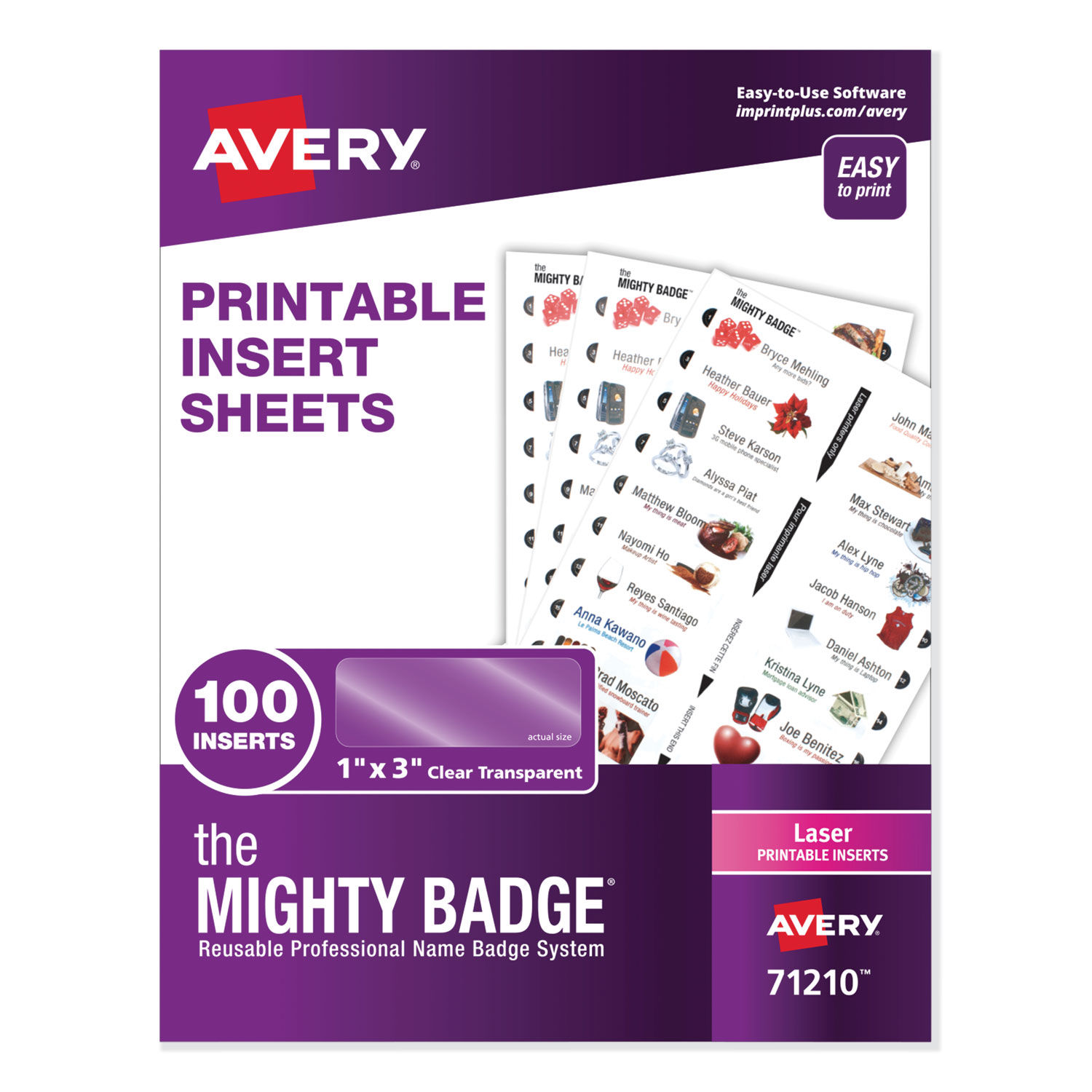 The Mighty Badge Name Badge Inserts by Averyandreg; AVE71210