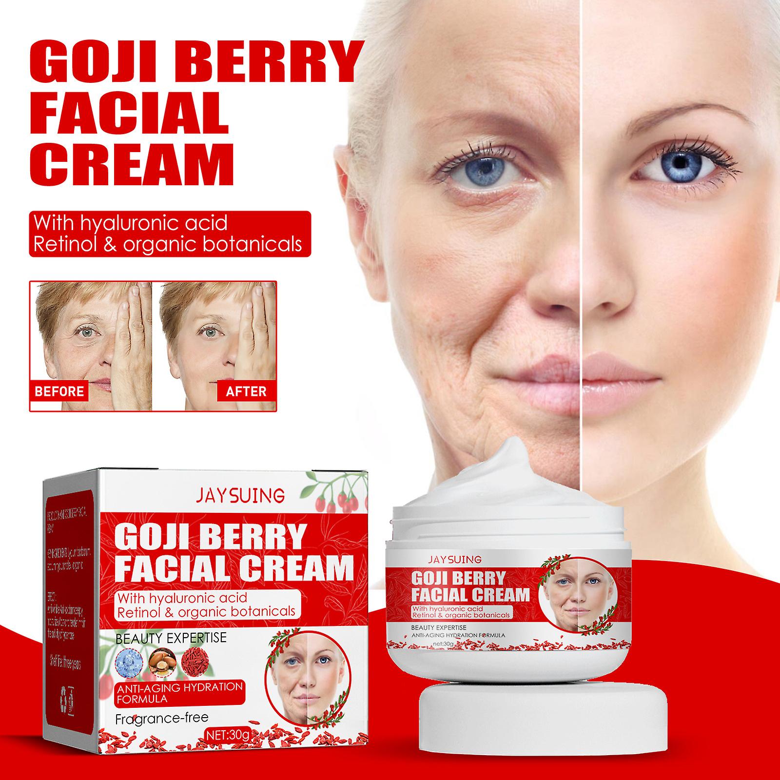 Goji Berry Cream: Anti-wrinkle Facial Skin Hydration Lightening Of Nasolabial Folds Tightening Contours Lifting And Firming