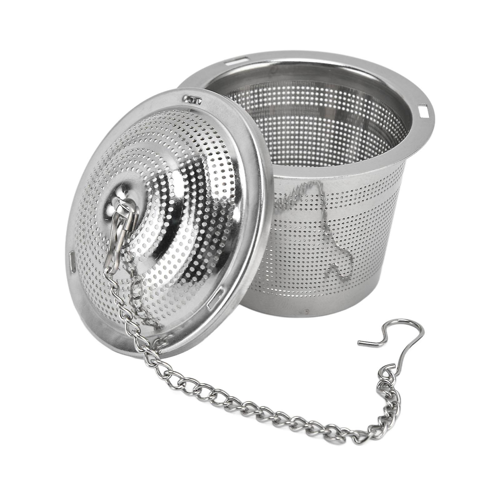 Tea Strainer Barrel Shaped Stainless Steel Loose Tea Steeper Tea Infuser With Saucer For Loose Leaf Tea Coffee