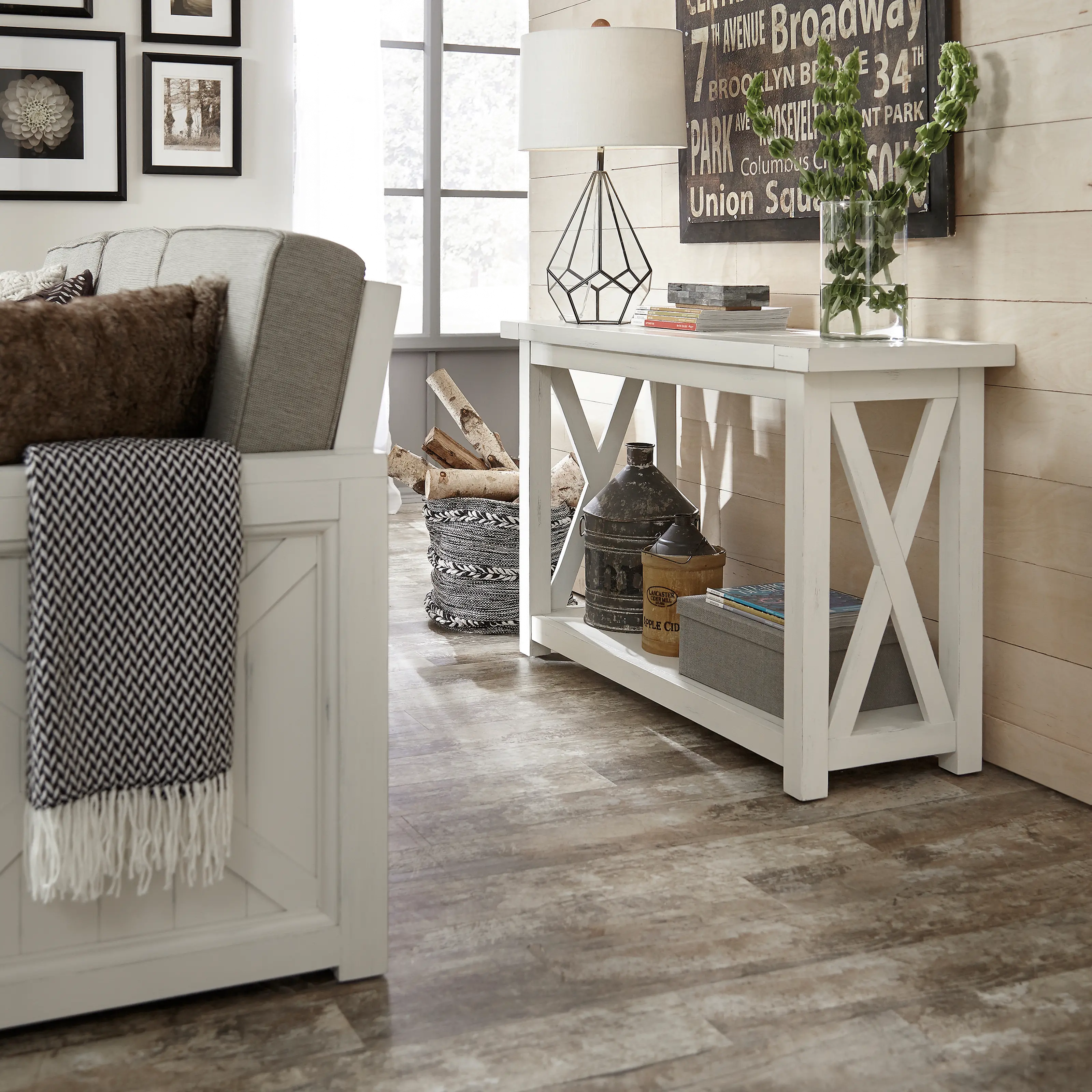 Seaside Lodge Off-White Console Table