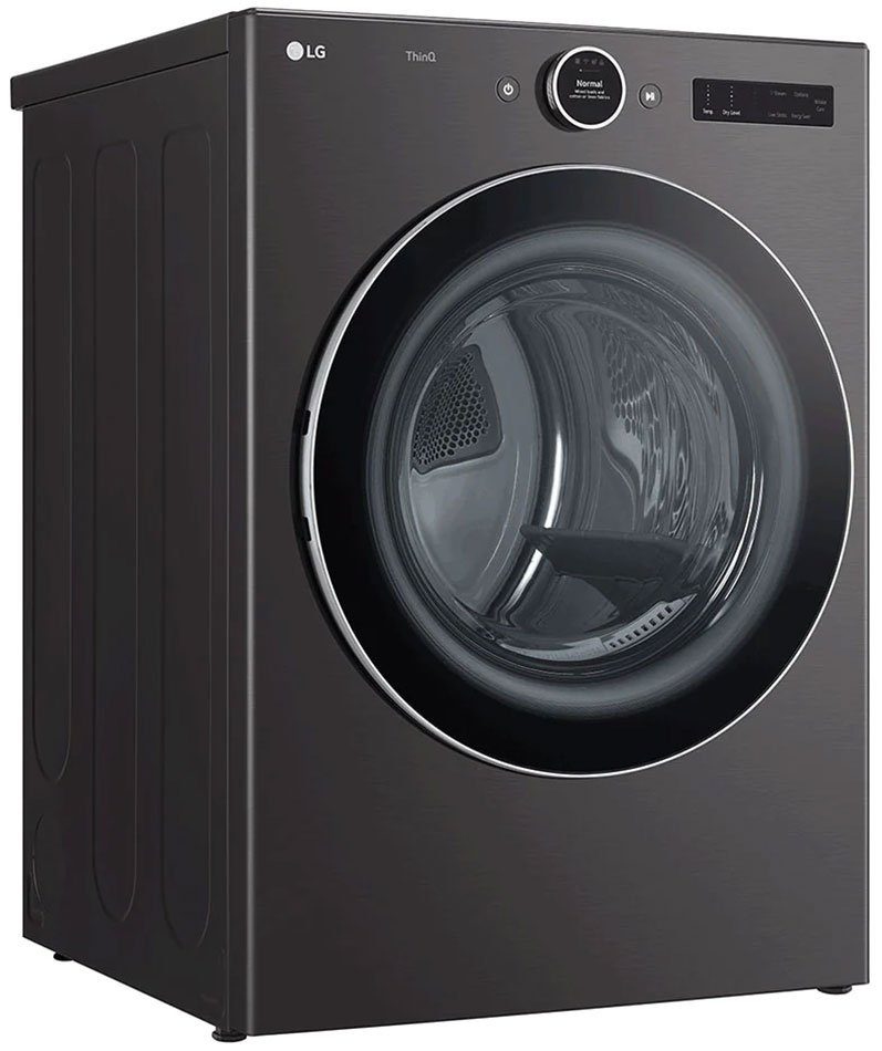 LG 7.4 Cu. Ft. Black Steel Ultra Large Capacity Smart Wi-Fi Enabled Front Load Electric Dryer With TurboSteam and Built-In Intelligence