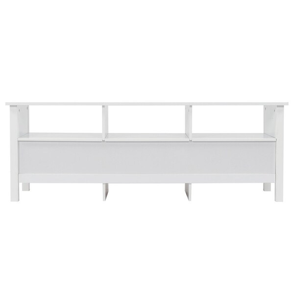 55inch Simple MDF Spray Paint 3 Pump TV Cabinet White - 55 inches