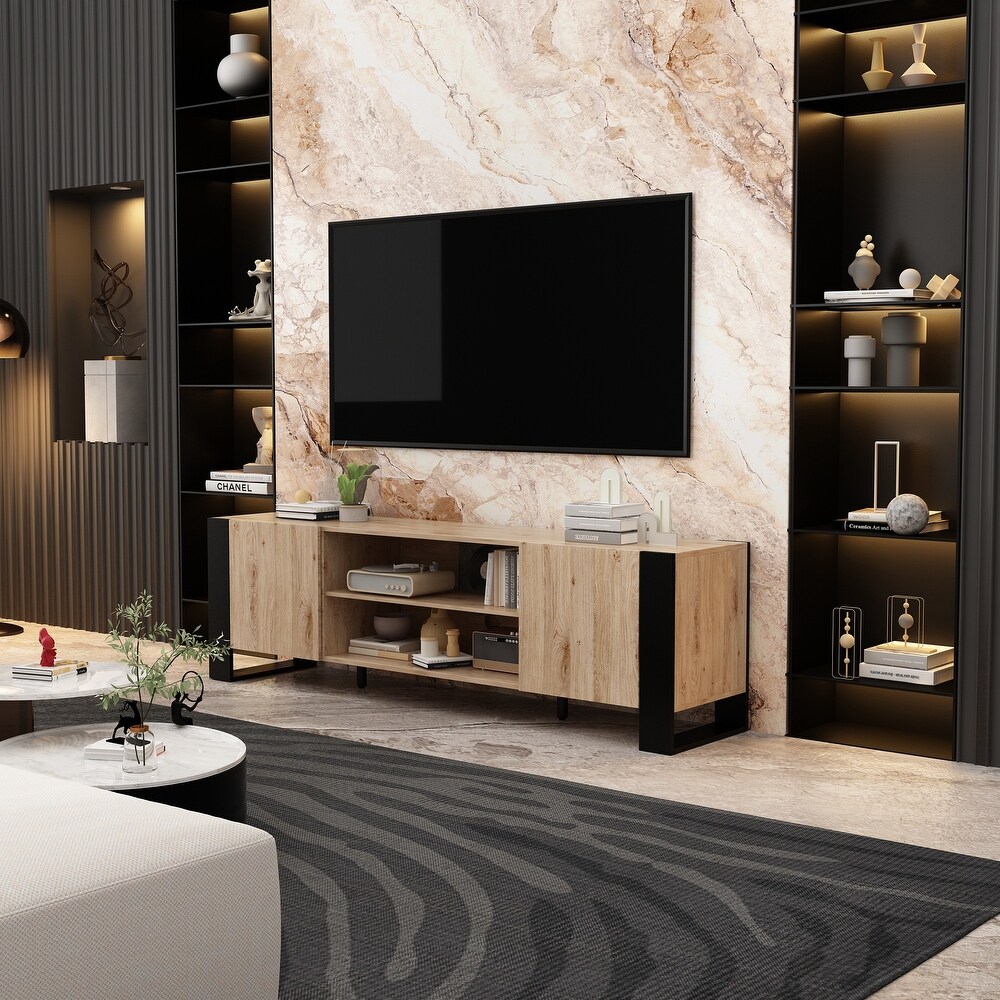 Entertainment Center with Fireplace Option:2 Flame Modes1500W 68.9\