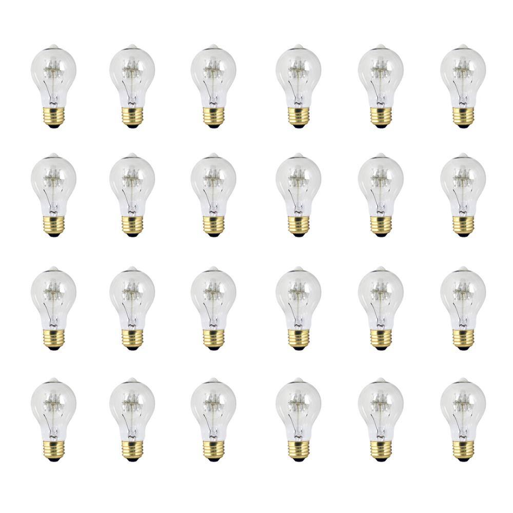 Feit Electric 40-Watt A19 Dimmable Incandescent Amber Glass Vintage Edison Light Bulb with Tungsten Filament Soft White (24-Pack) 40AT1924