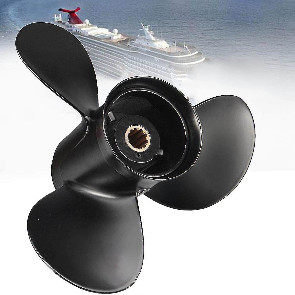 Aluminum Alloy Marine Outboard Propeller 3r0b645250 25-30hp 9.9 X 12 For Mercury Tohatsu Spline Too