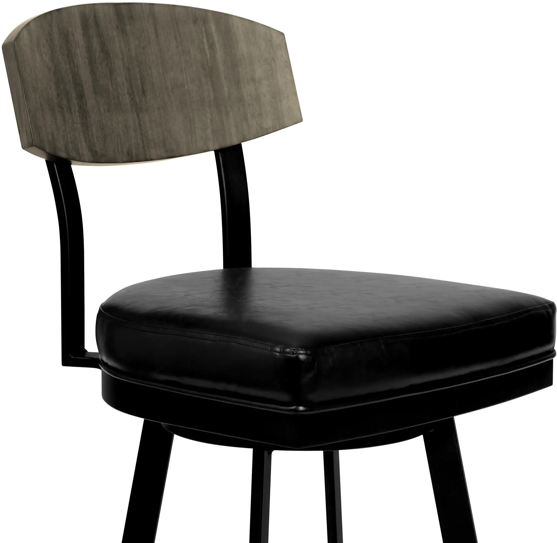 Frisco Matte Black Swivel Counter Height Stool