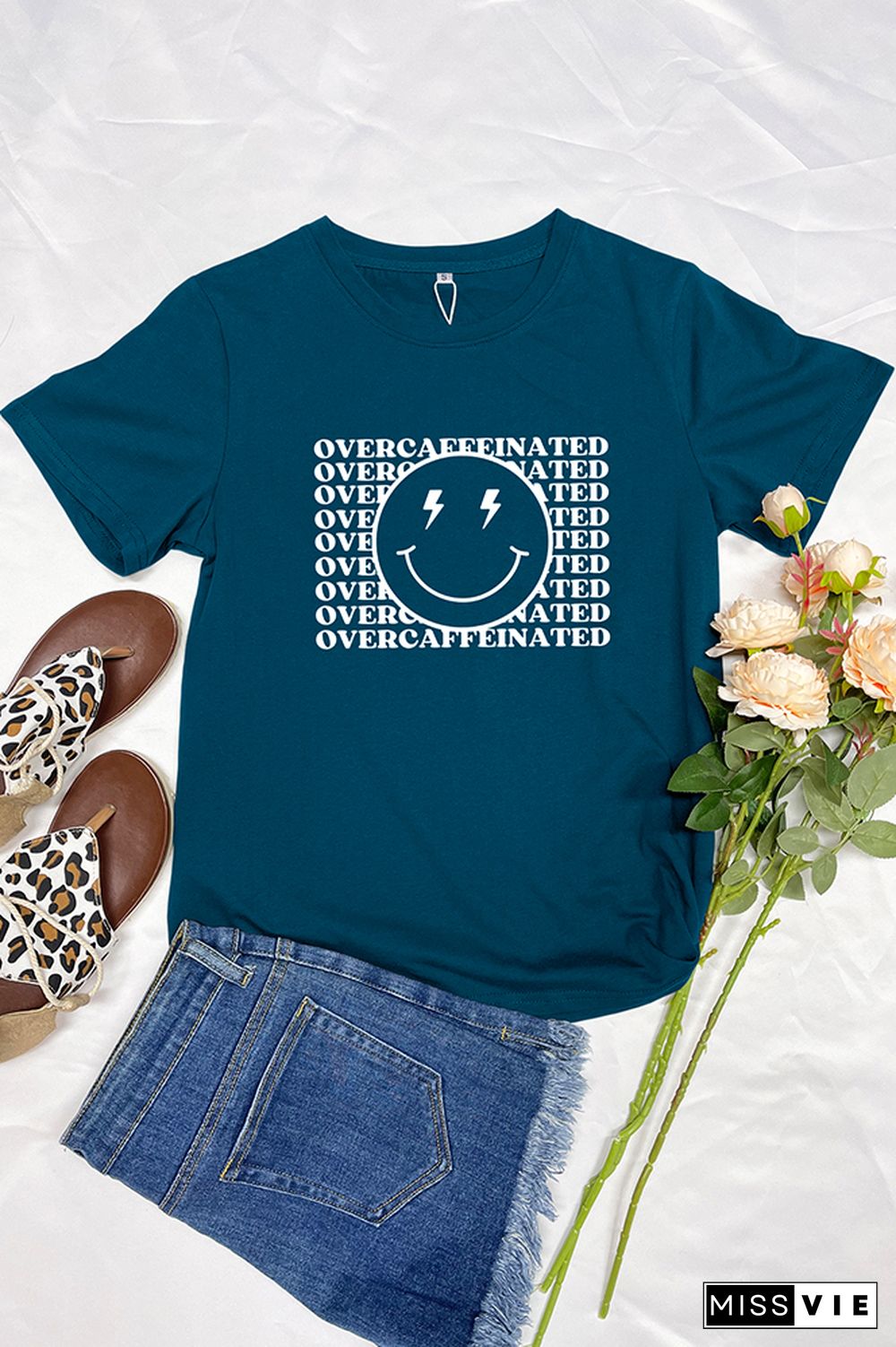 Over Caffeinated Graphic T-Shirt Wholesale