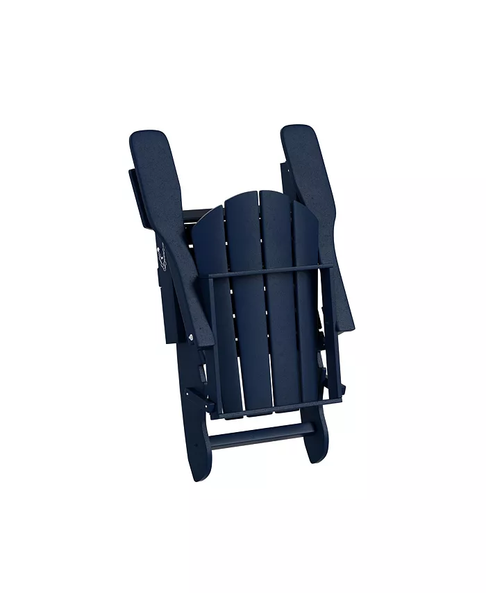 WestinTrends All-Weather Contoured Outdoor Poly Folding Adirondack Chair