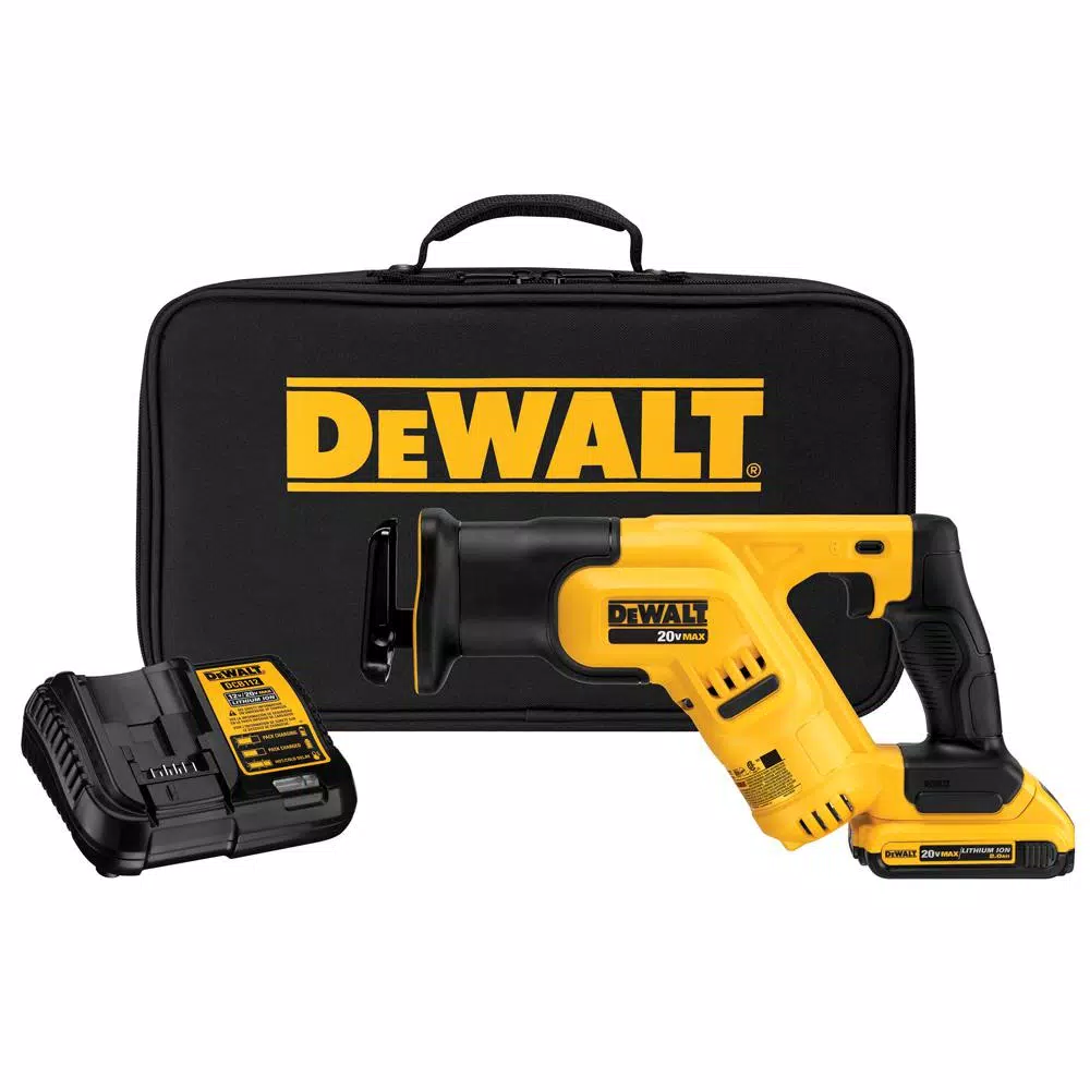 DEWALT 20-Volt MAX Cordless Compact Reciprocating Saw with (1) 20-Volt Battery 2.0Ah， (1) 20-Volt Battery 5.0Ah and Charger and#8211; XDC Depot