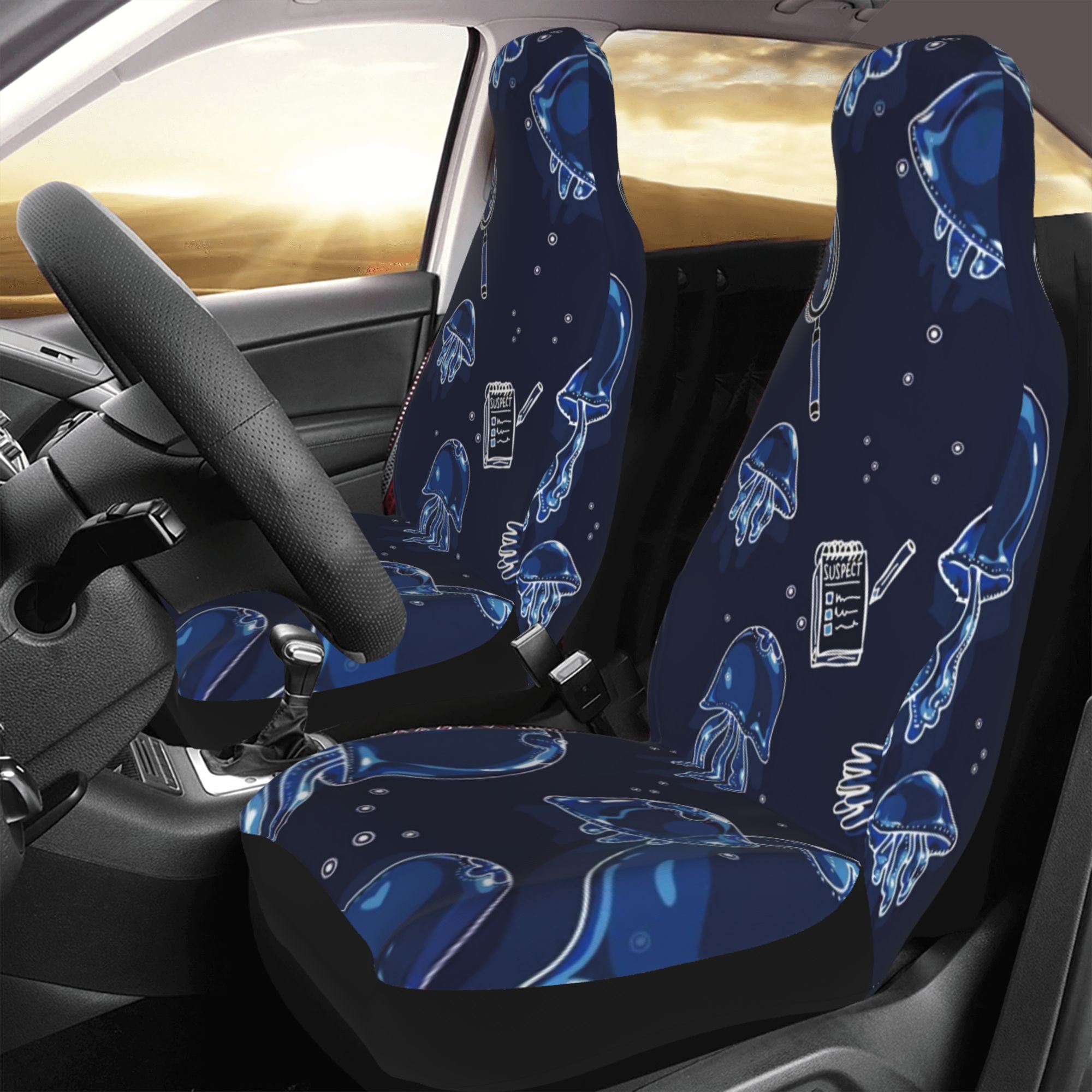 ZICANCN Car Seat Cover Jellyfish Sketch Car Front Seat Covers Protectors ， Automotive Seat Covers for Cars Trucks Suv