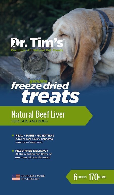 Dr. Tim's Natural Beef Liver Genuine Freeze-Dried Dog and Cat Treats