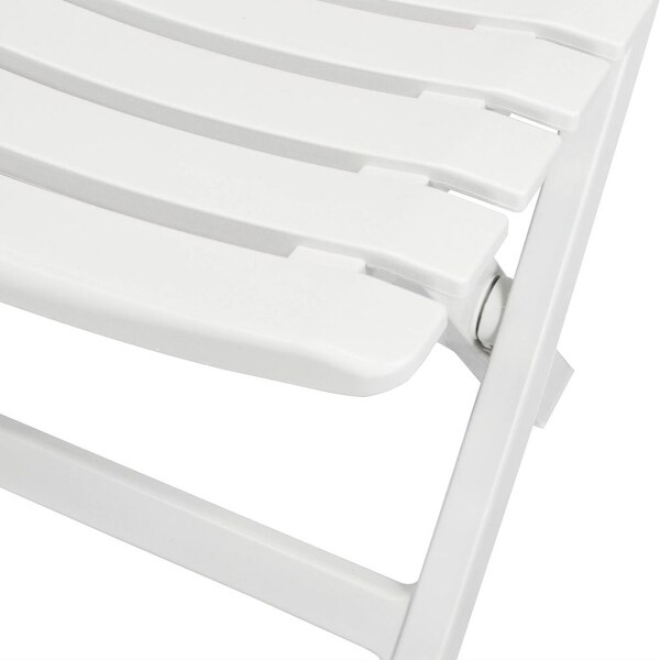 3 Piece Folding Bistro Set Plastic White - Overstock - 35108075