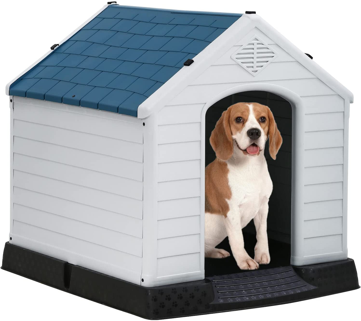 Bestpet Dog House Pet Kennel With Air Vents， Indoor and Outdoor