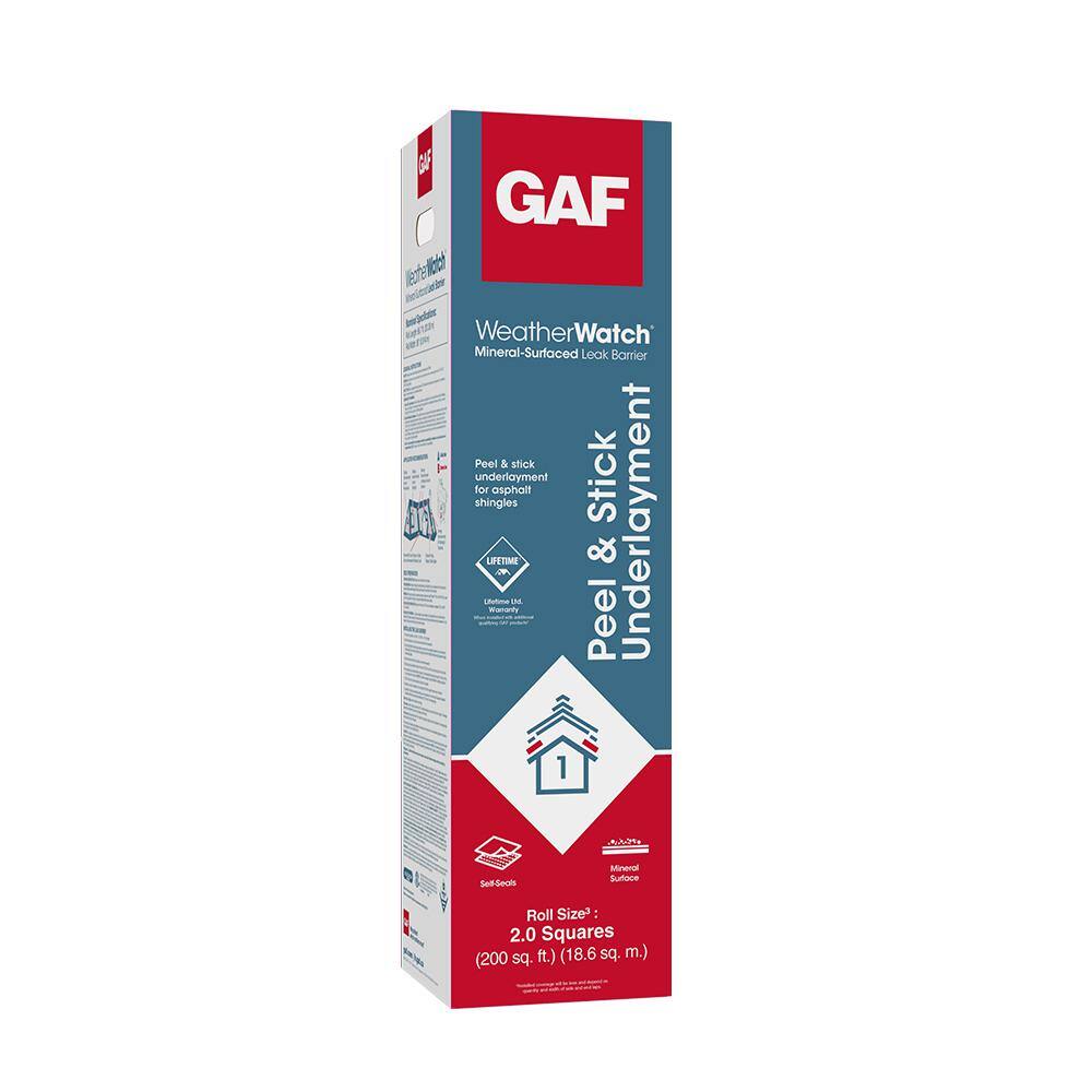 GAF WeatherWatch 200 sq. ft. Mineral-Surfaced Peel and Stick Roof Leak Barrier Roll 0914000